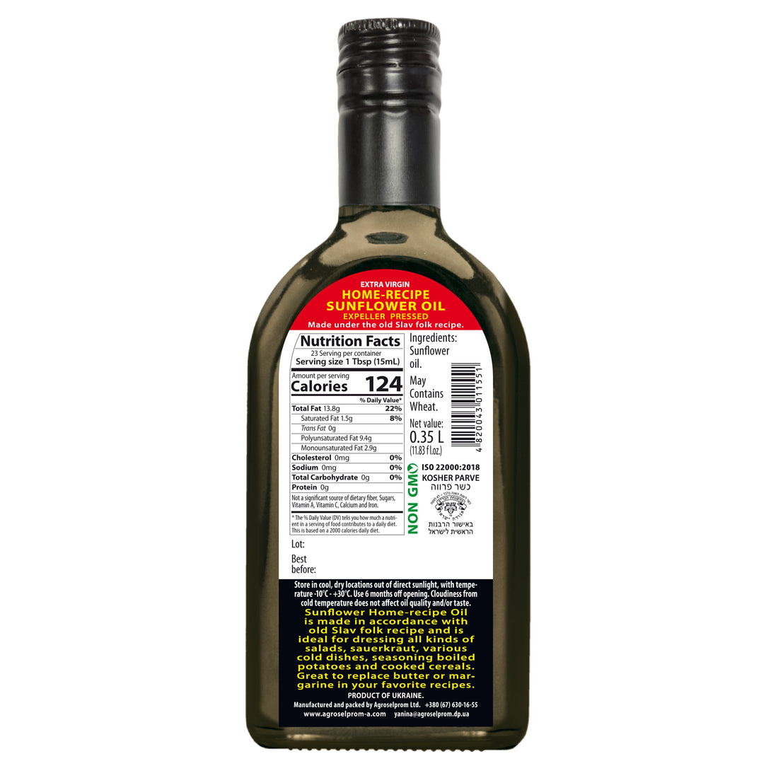 Home-recipe sunflower oil
